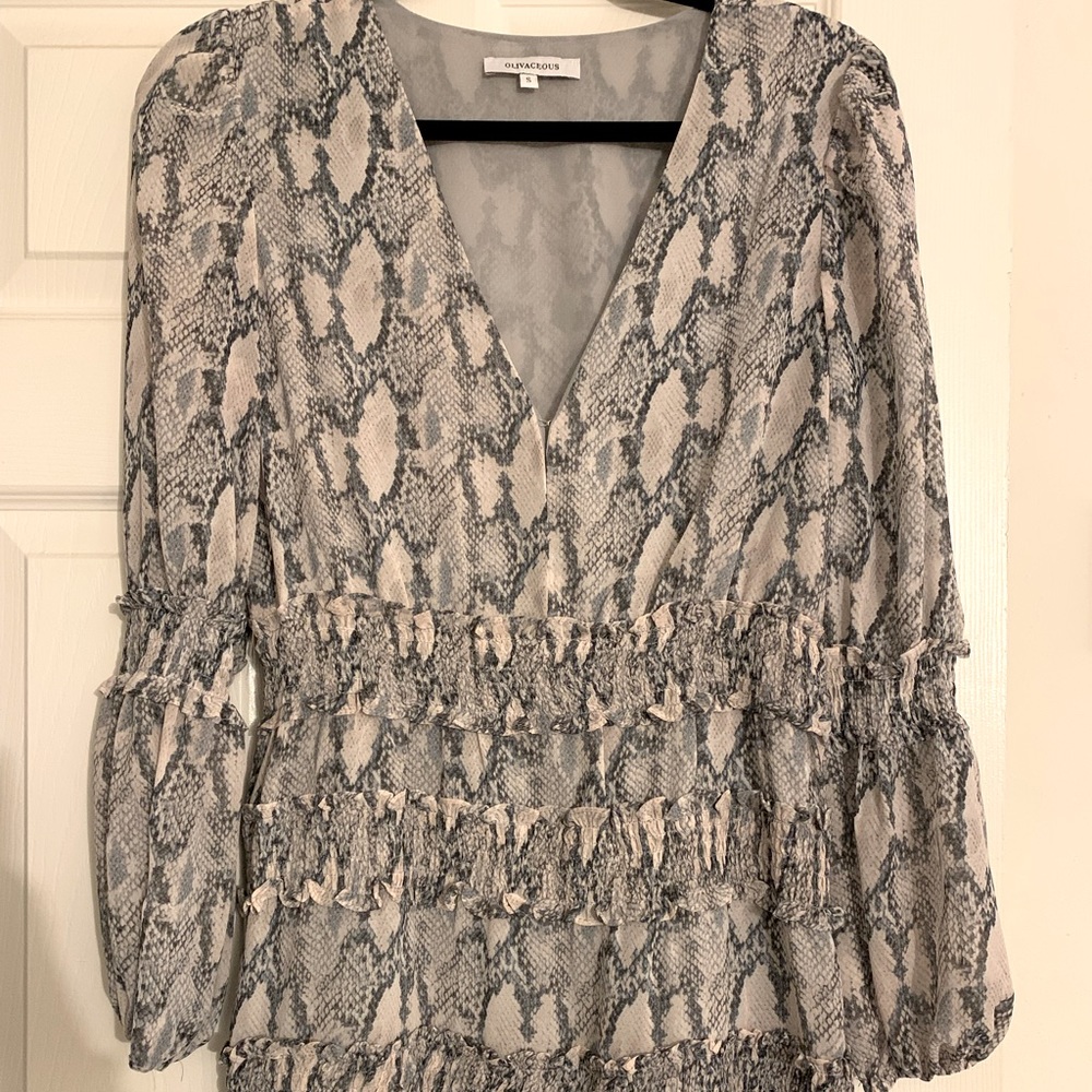 Olivaceous mini dress
